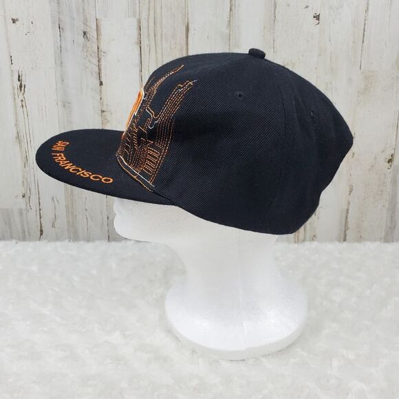 San Francisco Snapback Cap Black Orange OSFM - Picture 2 of 8